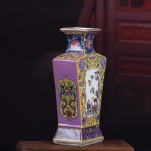 景德镇陶瓷花瓶 复古纹花觚家居用品装饰摆件旅游古玩仿古瓷瓷器