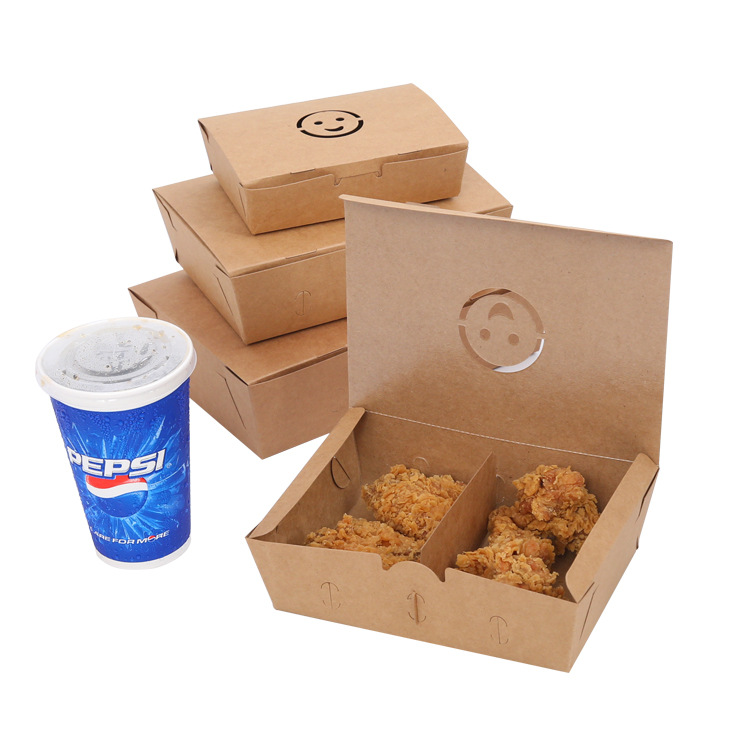 一次性韩式炸鸡盒鸡翅盒牛皮纸外卖鸡排鸡块鸡腿打包盒鸡包装盒子
