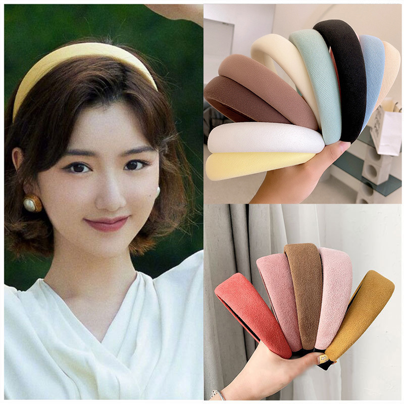 明星同款宽边发箍法式复古高级高颅顶头箍头饰女秋冬海绵增高发饰