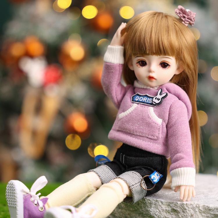 正版多丽丝凯蒂卡密儿手工改妆sd/bjd仿真6分小娃娃玩具30cm