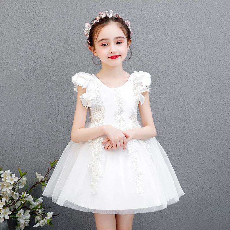 儿童生日礼服蓬蓬纱女童公主裙小女孩婚纱洋气裙子宝宝连衣裙夏季