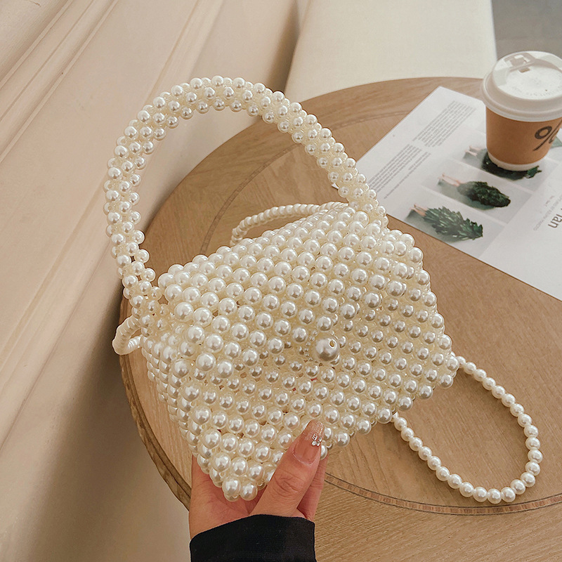 Exquisite Small Pearl Chain Bag Women's Bag 2022 Summer New Minority All-Match Messenger Bag Mini Handbag