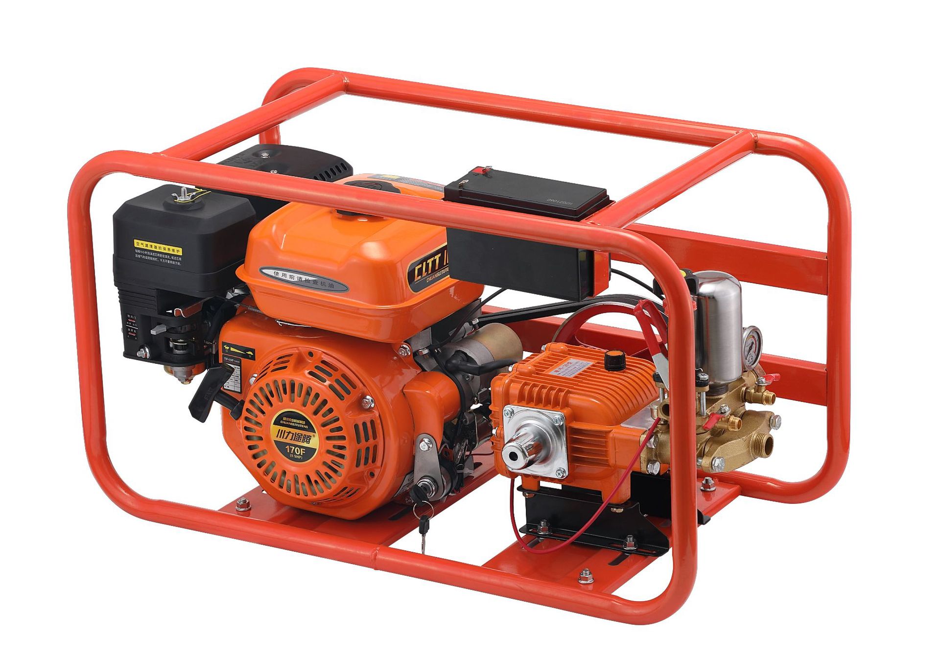 170f高压四冲程汽油打药机自吸农用园林山地果树三缸柱塞泵喷雾器
