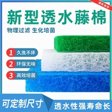 日本白蓝藤棉锦鲤池高端款三色过滤棉高密度生化鱼池水族过滤材料