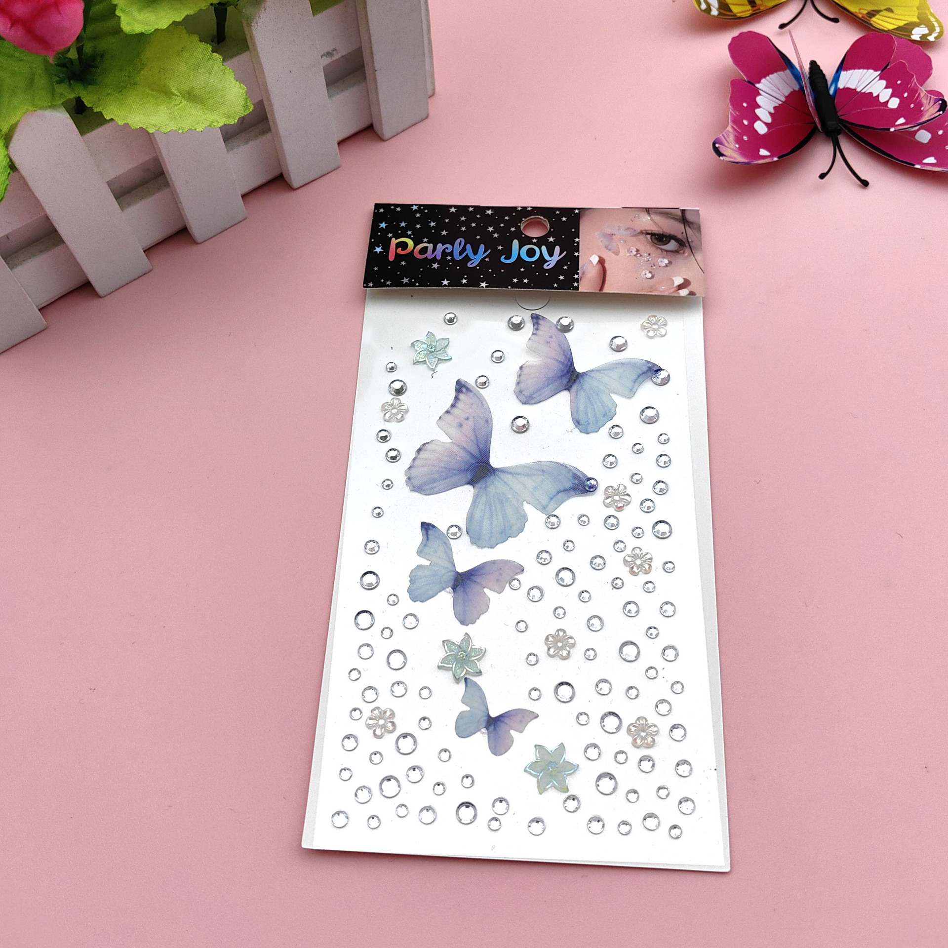 Diamond Sticker Eye Makeup Ornament Makeup Facial Pearl Makeup Children Stage Stick Face Diamond Sticker Eye Corner Rhinestone Eyebrow Paper Nail Art