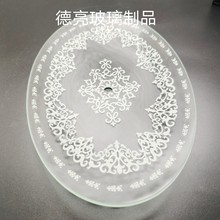 厂家直供果盘玻璃长方形玻璃果盘玻璃果盘丝印丝印玻璃果盘