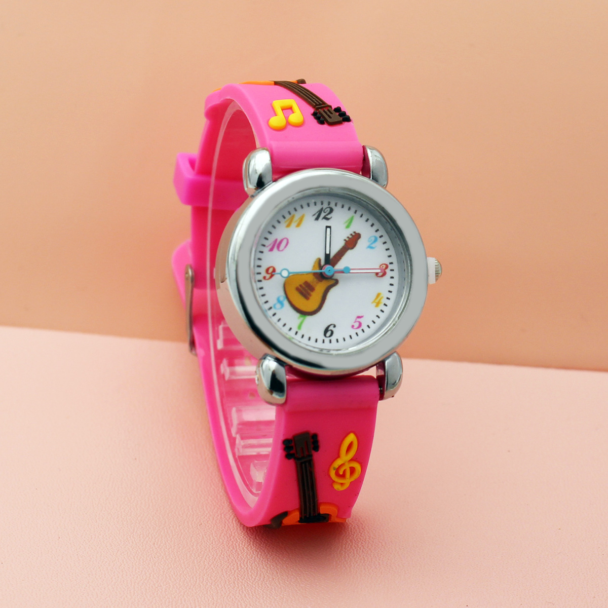 Guitar Girl Cute Children Primary School Student Watch Girls New Cartoon Watch