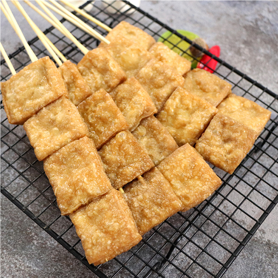 玉蚨祥臭豆腐串冷冻半成品烧烤油炸小吃20长沙黄色臭豆腐生胚