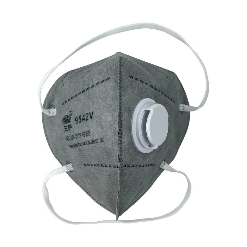 kn95头戴式防护口罩带呼吸阀工业粉尘雾霾飞沫煤矿活性炭防尘口罩