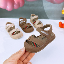 夏季新款学步婴儿鞋童鞋女宝宝男童包头凉鞋0-1-3-4岁2小童沙滩鞋