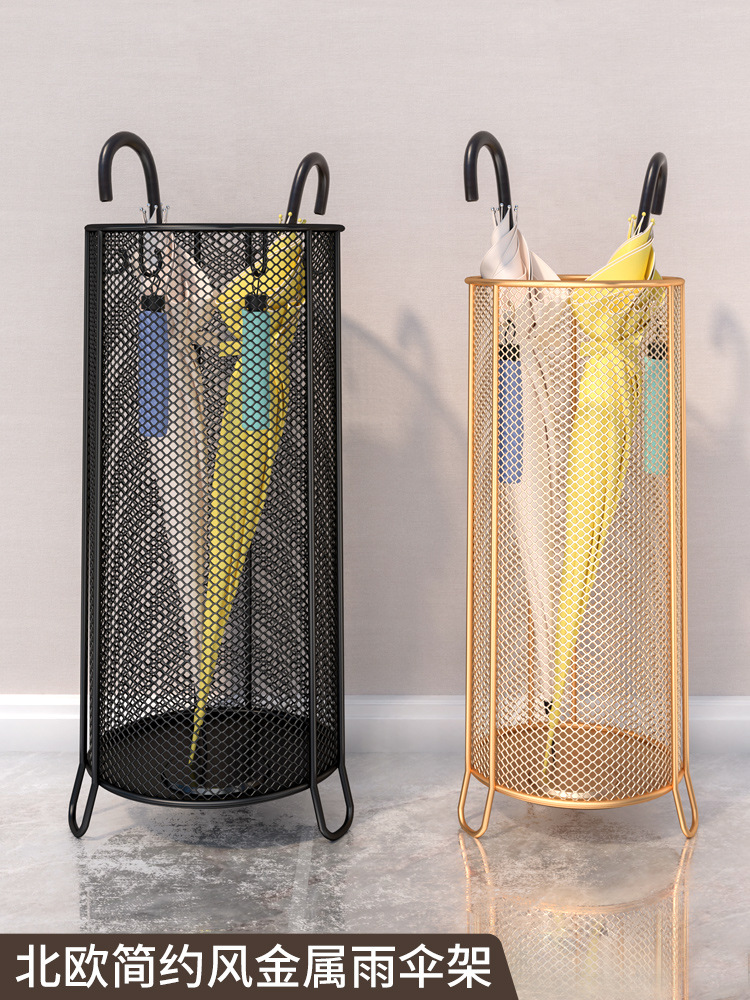 雨伞收纳架雨伞桶家用门口放伞架子商用挂伞沥水伞架置物架大容量