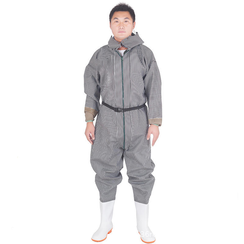 野成裕星全身下水衣裤拉链袖口无口袋连体捕鱼抓鱼塘