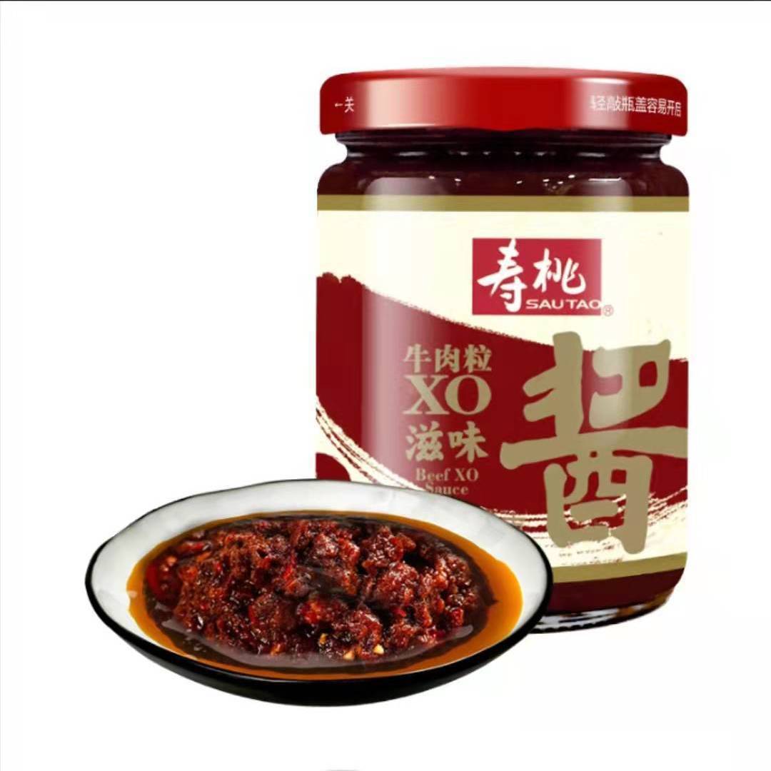 寿桃牌xo酱 xo滋味酱牛肉粒 xo滋味酱黑椒xo滋味酱乌冬面车仔面酱