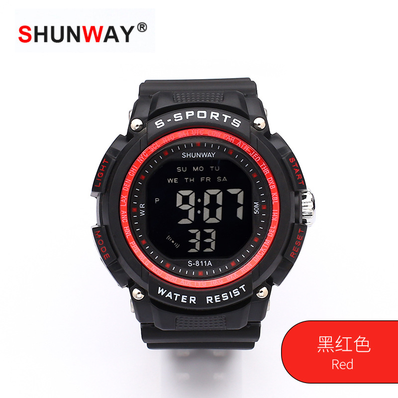 [Manufacturer] New Outdoor Sports Watch Couple Popular Men's Multi-Functional Electronic Watch Can Carve Writing Logo