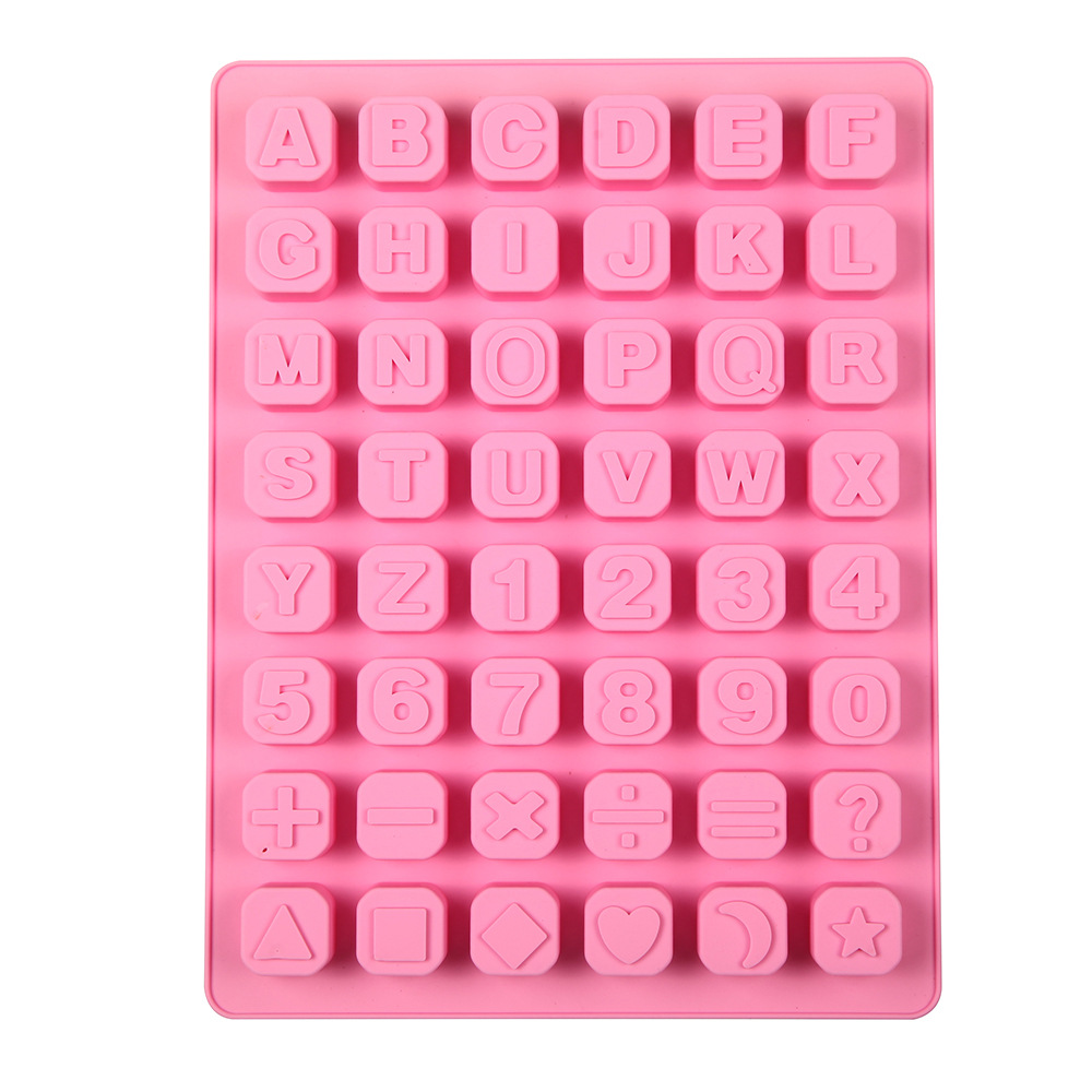 Silicone Keyboard Alphanumeric Chocolate Mold 48-Hole Chocolate Mold Jelly Chocolate Cake Mold