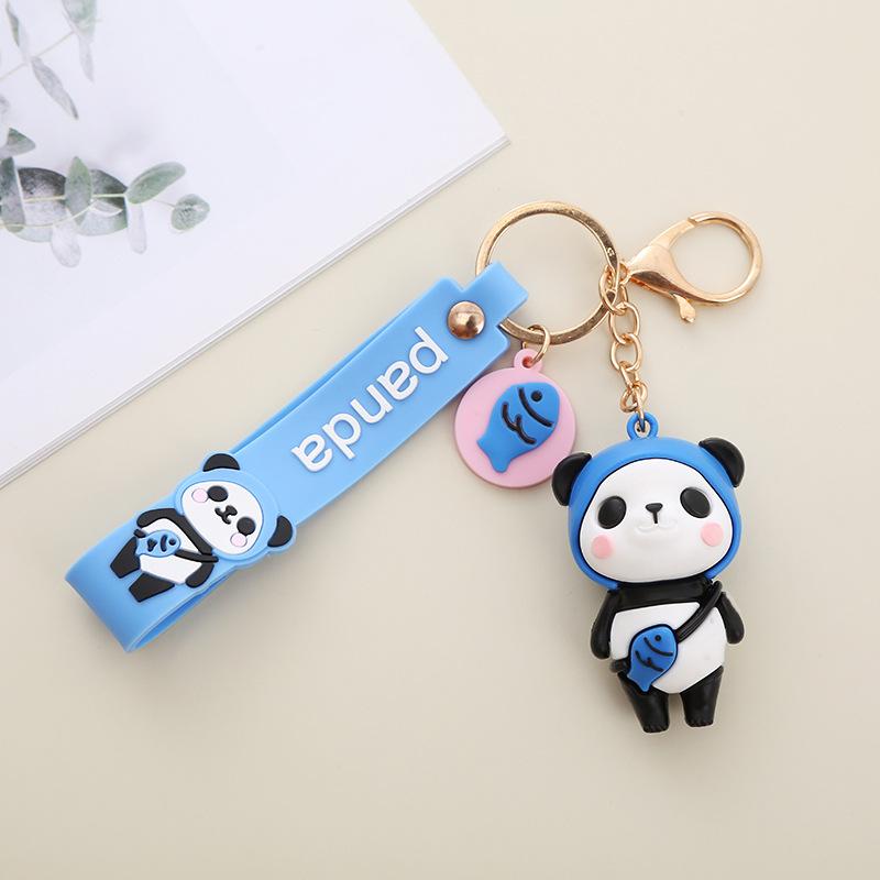 Panda Keychain Pendant Keychain Pendant Wholesale Strap Innovative Cartoon Cute Hang Decorations Panda Keychain