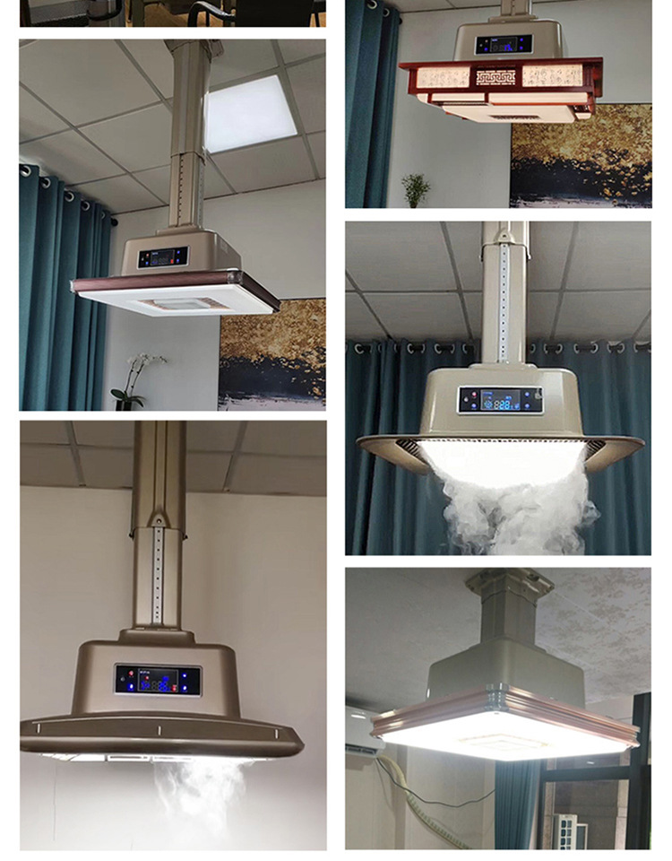 管道外排式棋牌室吸烟灯麻将机馆房室直排抽烟机空气净化器升降灯