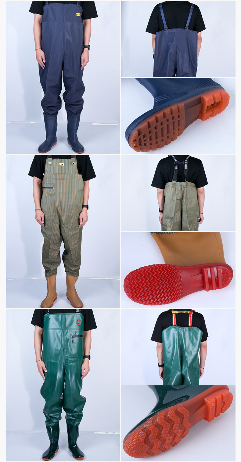 加厚连体下水裤 半身钓鱼裤涉水裤防水挖藕捕鱼插秧服 批发下水裤