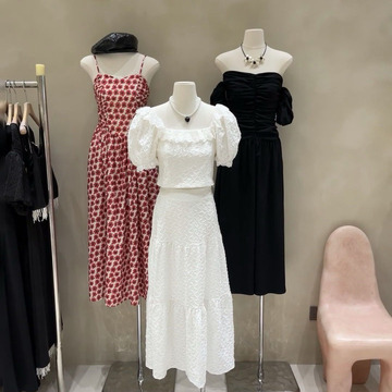 女装品牌折扣法式碎花裙子连衣裙夏季女装混批尾单一手货源批发