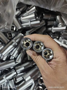花型1/2六花加长e型套筒星形气缸盖拆装套筒e16e18e20e22防盗8cm
