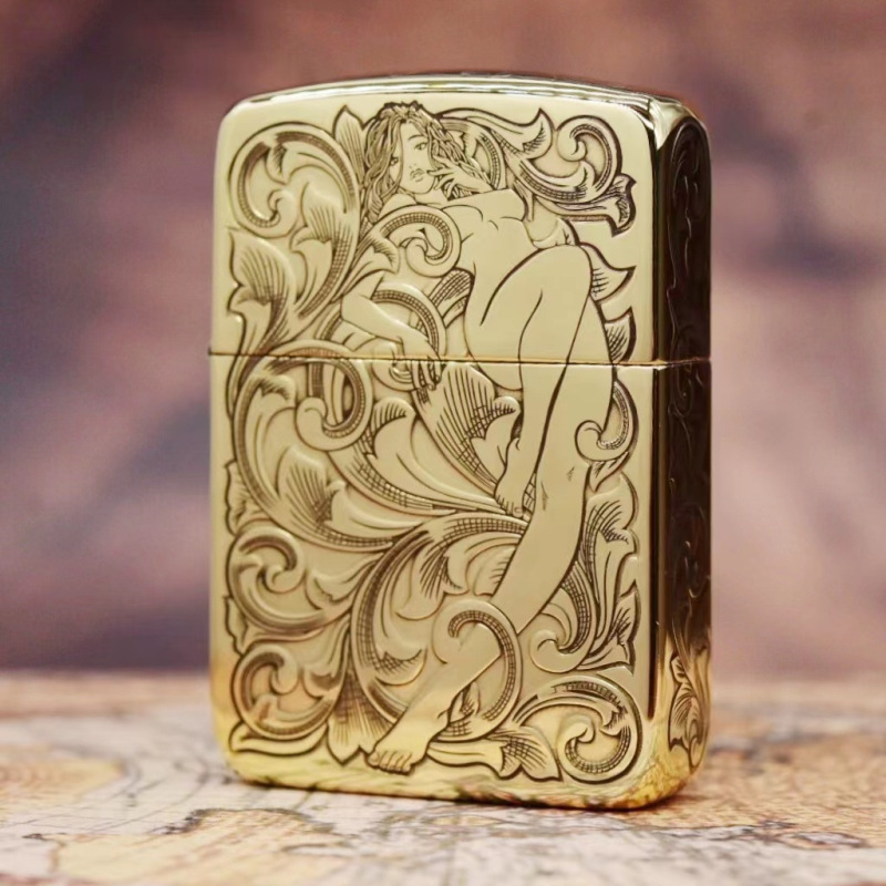 zippo 芝宝 1941b五面精雕唐草仙子