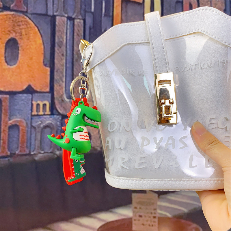 Cartoon Cute Dinosaur Keychain Personality Bag Pendant Doll Hanging Ornament Car Key Chain Small Gift Wholesale