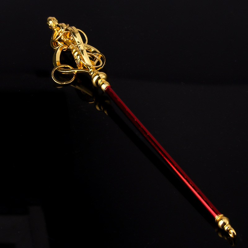 西游记唐僧 唐僧九环锡杖合金模型钥匙扣锌合金摆件22cm