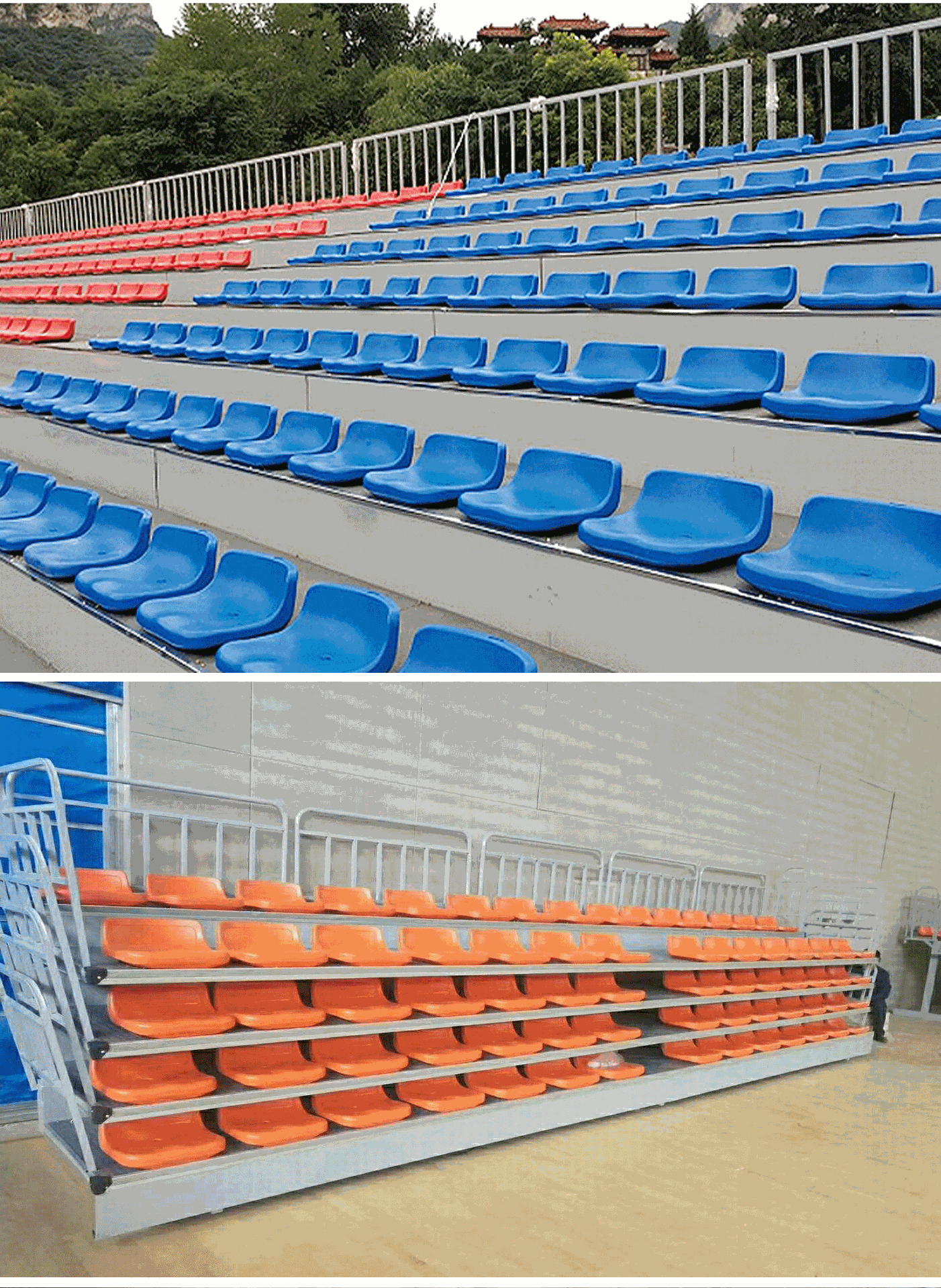 看台座椅电动伸缩移动椅子体育馆座椅看台折叠椅室内外可移动看台