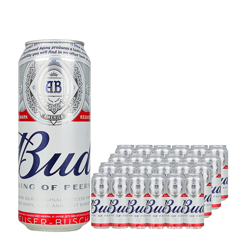 百威经典美式拉格小麦啤酒 白威狮啤酒500ml