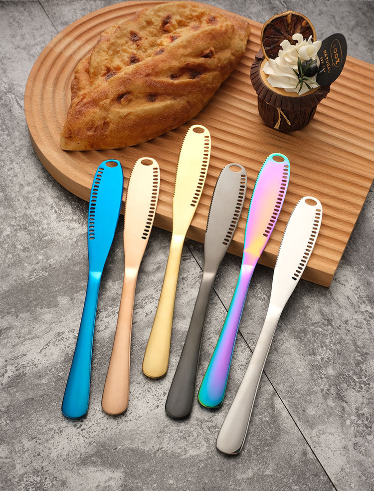 430不锈钢奶酪刀 跨境奶油刀带孔芝士奶酪刀黄油刀源头厂家批发