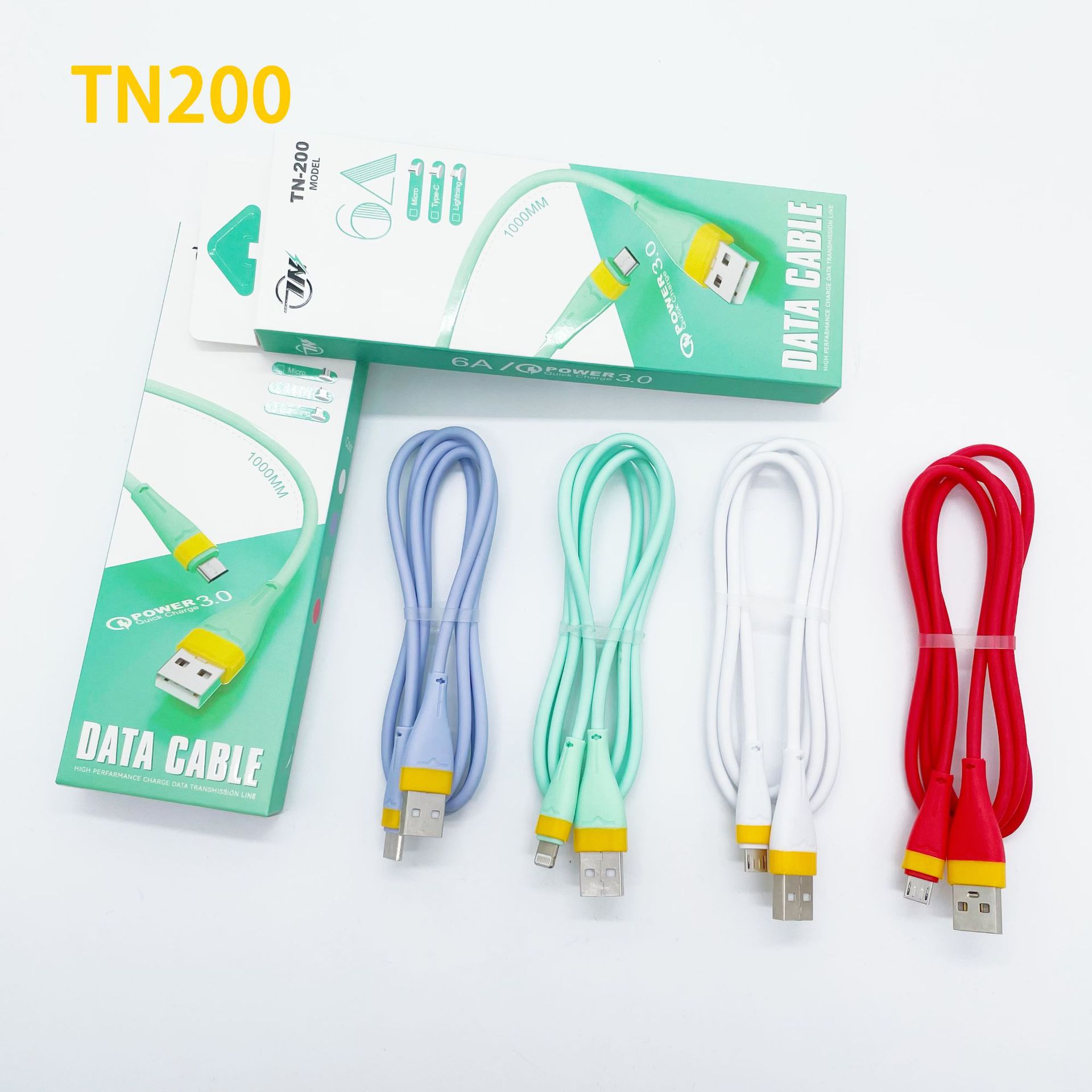 Tn200 New Woven Fast Charge Data Cable I5 Android TC Smartphone Qc3.0 Fast Charge Function Delivery Supported