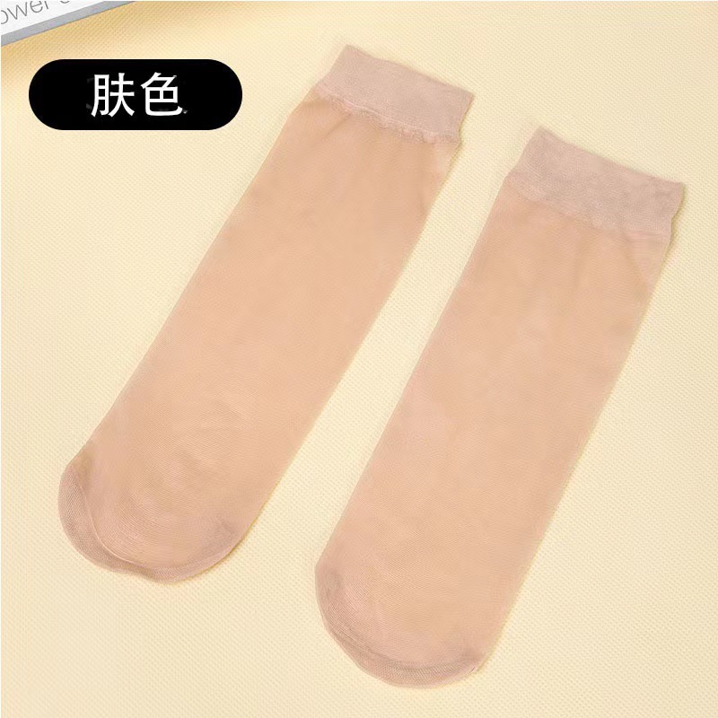 Summer Female Stocking Independent Packaging Cored Silk Socks Thin Velvet Short Socks Women's Socks Factory Wholesale