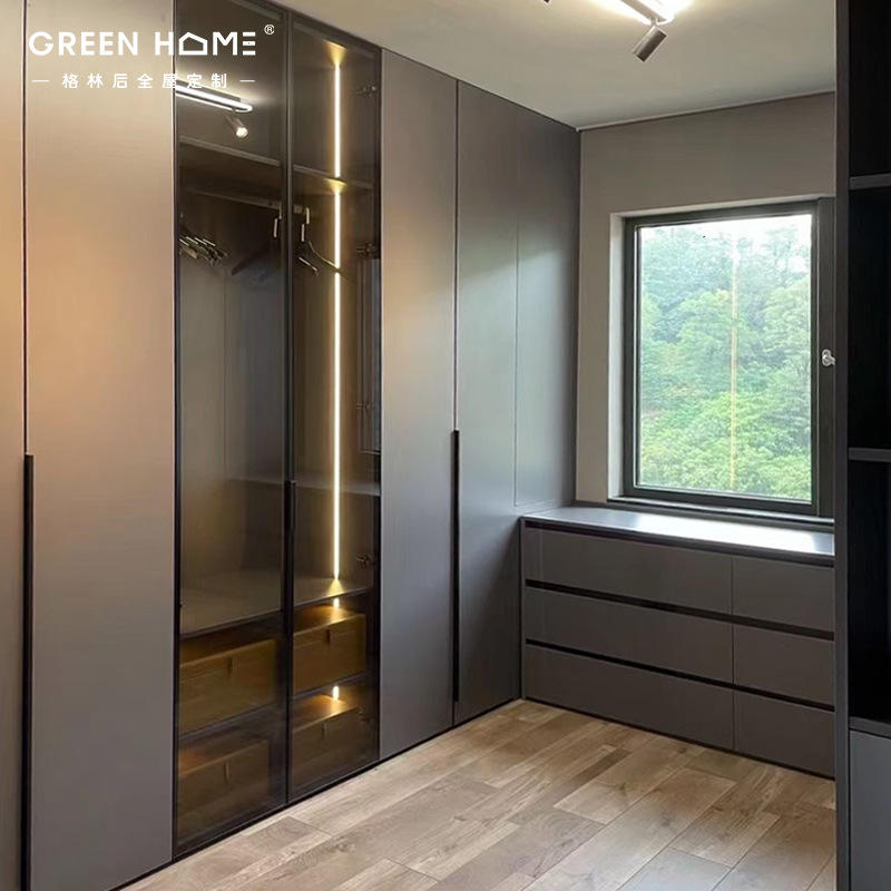 全屋定制衣帽间欧式衣柜卧室衣柜吸塑柜门衣柜定制