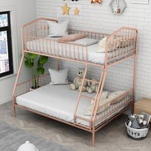 轻奢子母床上下床小户型1.5米儿童床铁高低铺双层床两层大人环保