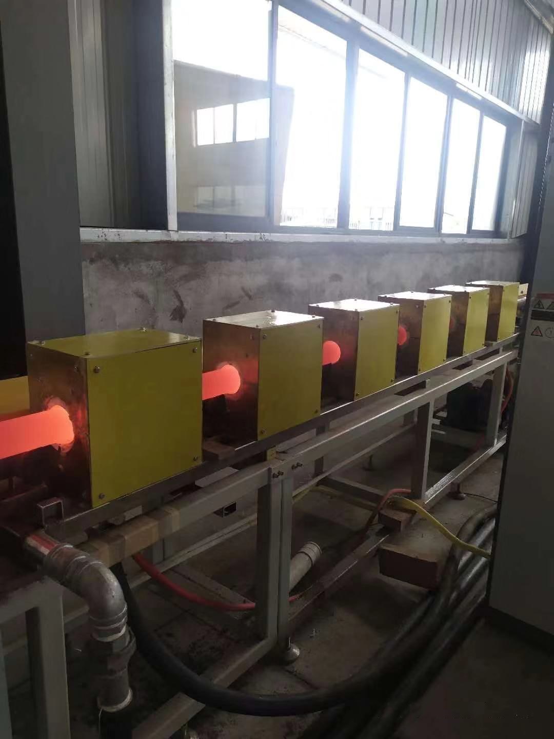 圆钢调质中频热处理设备 高频感应加热机 杠钤杆调质中频机