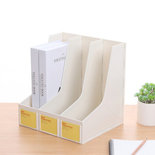 简创组装式办公文件书立书架桌面收纳盒杂志整理架A4文件座展示框