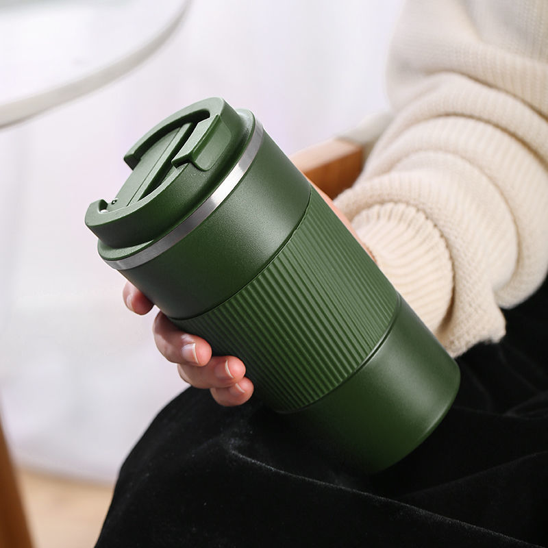 Hot Sale New 304 Stainless Steel Coffee Cup Portable Vehicle-Mounted Cup Handy Vacuum Mug Gift Wholesale