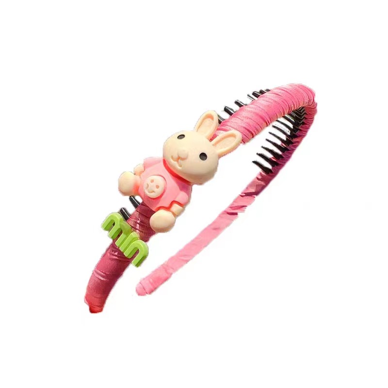 Children's Headband Shredded Hairpin Cute Girl Bunny Headband New Non-Slip Hairpin Baby Hair Fixer Bundle Headdress