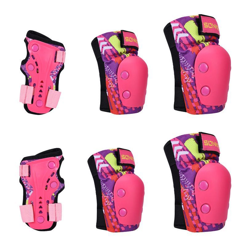 Children's Roller Skating Protective Gear Helmet Cycling Full Set of Sea Turtle Skateboard Skating Balance Car Bicycle Sports Drop-Resistant Knee Pads