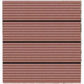 塑木拼接木地板无缝庭院花园休闲别墅柚木色方格复式原木防晒简约