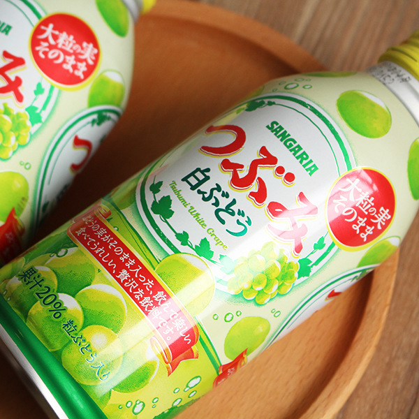 日本进口饮料sangaria三佳利白葡萄汁含20%果汁铝罐饮料380g批发