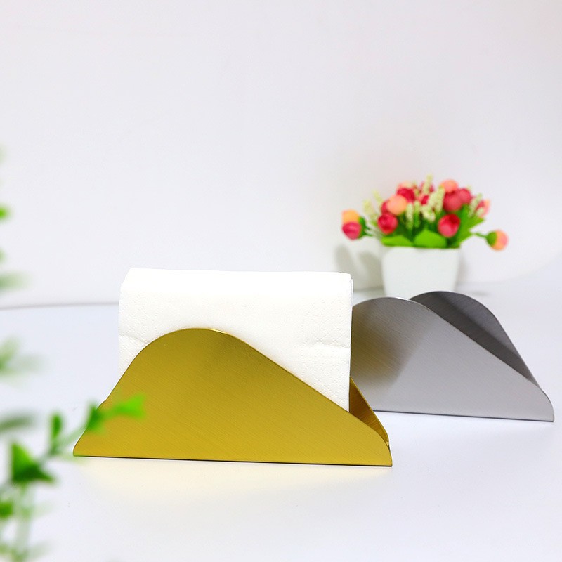 Nordic Gold Stainless Steel Vertical Tissue Holder Hotel Bar Napkin Holder HAILANG-Shaped Dining Table Restaurant Tissue Holder