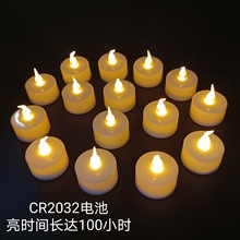 电子茶蜡 CR2032电子蜡烛灯LED仿真蜡烛生日圣诞节庆气氛布置用品