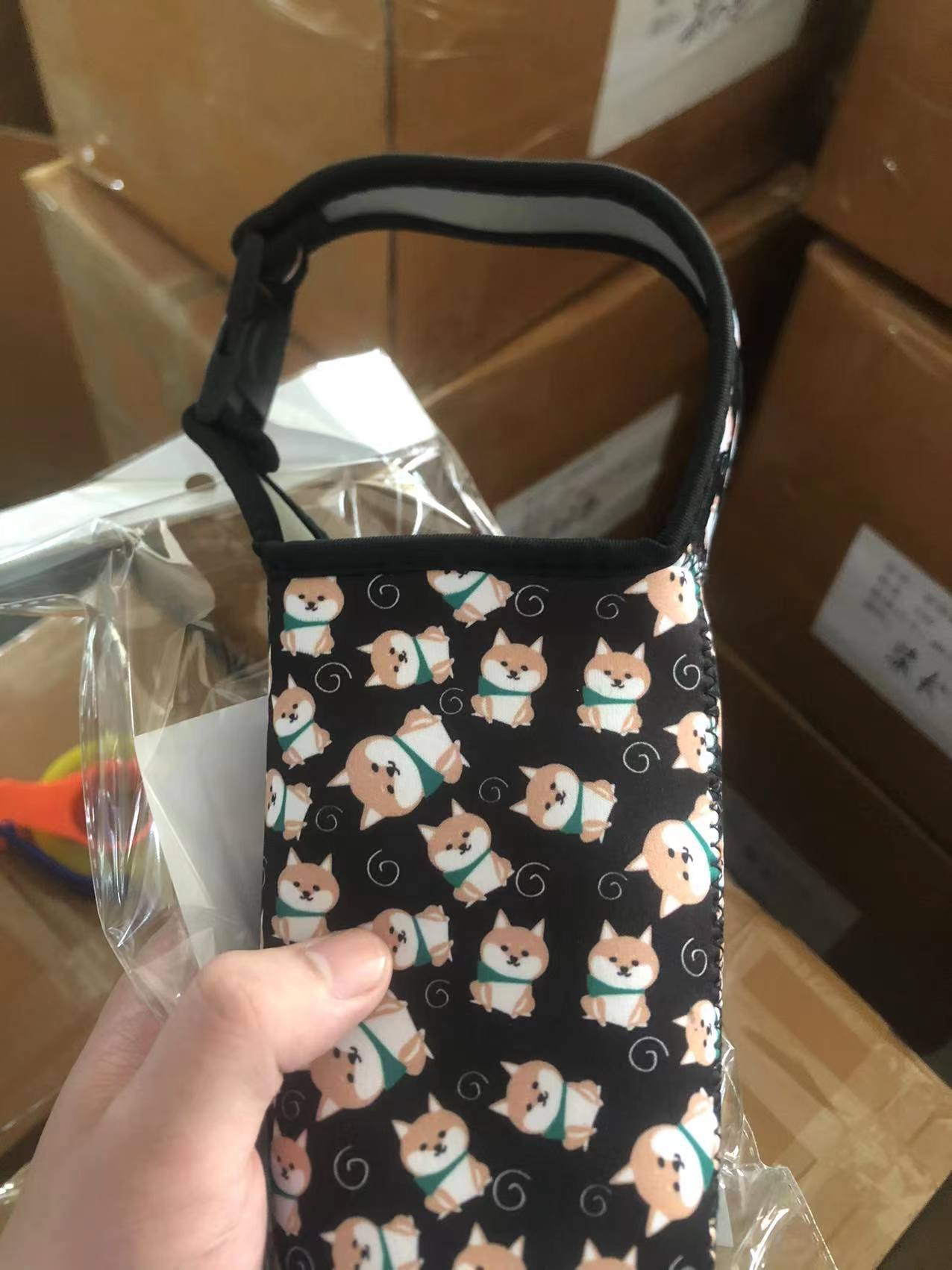 保温杯皮质杯套智能杯杯套茶水分离杯套高档玻璃杯皮套礼袋定