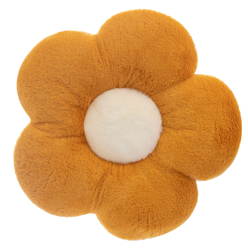 Cross-Border Rabbit Fur Flower Cushion SUNFLOWER Cute Office Living Room Sofa Petal Cushion Plush Toy Wholesale