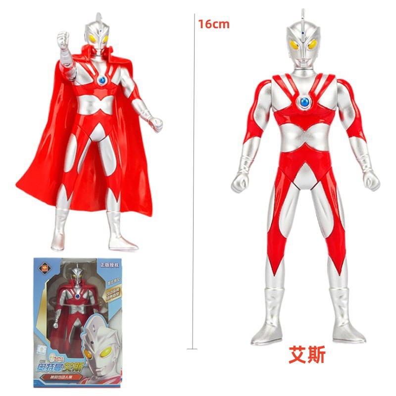 Officially Authorized Jinjiang Ultraman Toy Superman Saventello First Generation Ace Doll with Cloak Movable Joint