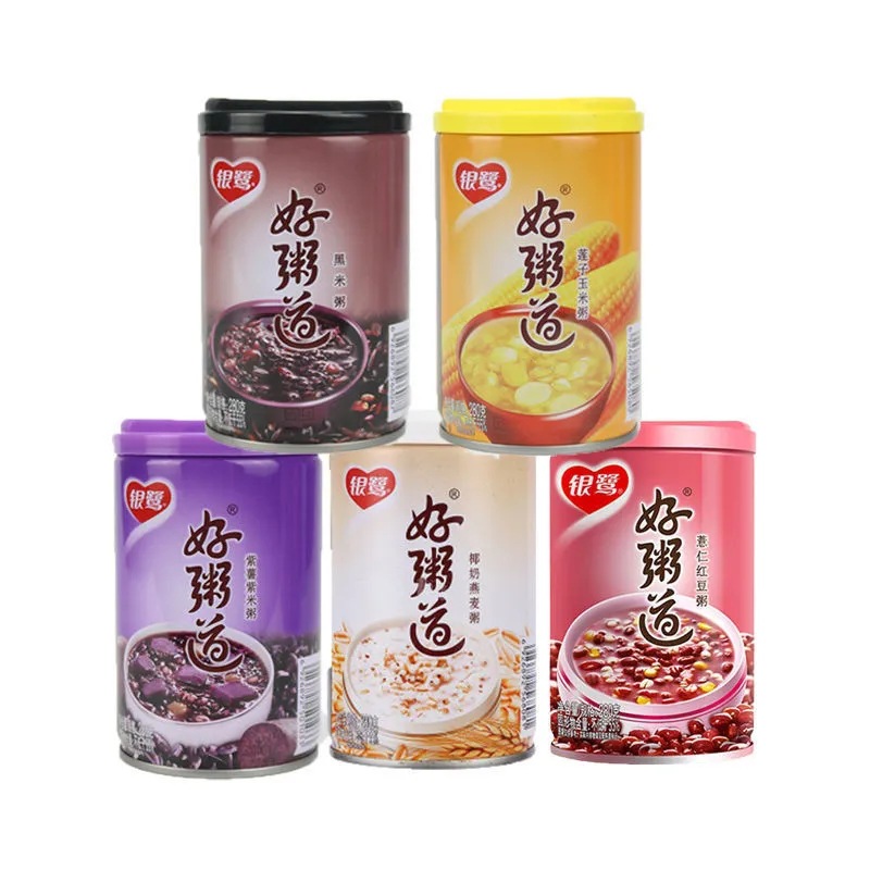 银鹭八宝粥好粥道黑米紫薯红豆玉米燕麦粥速食粥280g12罐整箱拼装