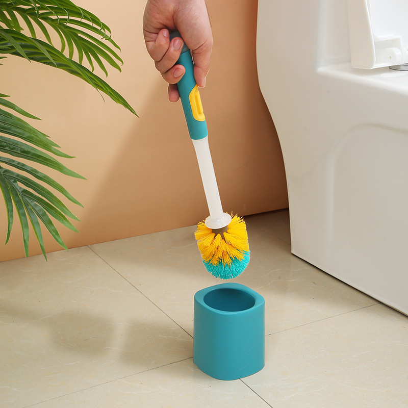 Daily Creative Wall Hanging Hydraulic Silicone Toilet Brush No Dead Angle Long Handle Toilet Cleaning Brush Gap Toilet Brush Set