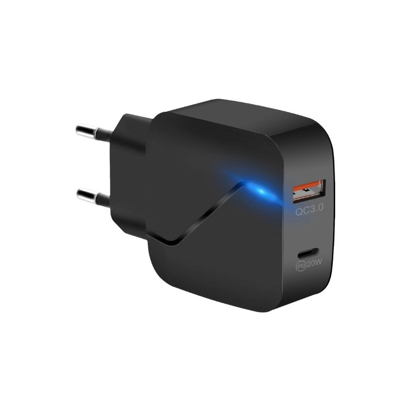 新款快充充电器 usb 18w急速快充 type-c 20w闪电快充 通电指示灯