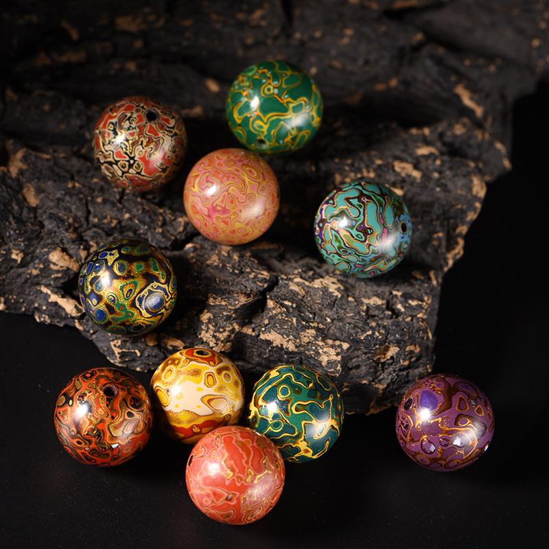 大漆珠单珠1.5散珠1.8枣珠福州大漆螺钿蛋壳中国风礼品佛珠老型珠